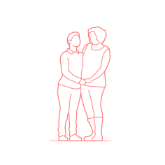 Humans Poses Holding Hands Young Adults Women Front Contour Svg Vector, Free Vectors File
